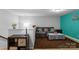 Inviting living room with comfortable seating and vibrant accent wall at 1210 Croft Dr # 96, Fort Mill, SC 29708