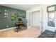 Comfortable office space featuring an executive desk with views, a closet, and french doors at 147 Colonial Reserve Ave, Troutman, NC 28166