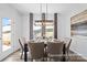 Inviting dining room with modern lighting fixtures and a view of the outdoors at 2302 E Main St # 1P, Albemarle, NC 28001