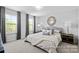 Serene bedroom with neutral colors, large windows, and elegant furnishings at 2302 E Main St # 1P, Albemarle, NC 28001