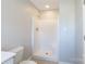 Bathroom with a shower stall, toilet, and tile flooring at 3507 Sassafras Trl, Waxhaw, NC 28173