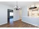 Dining room view including kitchen and flooring at 3507 Sassafras Trl, Waxhaw, NC 28173