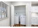 Laundry closet with full-size washer and dryer at 3507 Sassafras Trl, Waxhaw, NC 28173