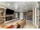 Comfortable living room with a cozy fireplace, TV, and warm lighting at 400 37Th Sw St, Hickory, NC 28602