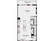 Floorplan of a kitchen, gathering room, casual dining area, half bath and outdoor living space at 521 Annie Lowery Way, Davidson, NC 28036