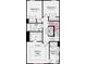 Second floor floorplan with bedrooms, bathrooms, walk in closet and owners suite at 521 Annie Lowery Way, Davidson, NC 28036