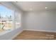 This bedroom boasts natural light from its double windows and contemporary wood flooring at 527 Crowell Ave, Statesville, NC 28677