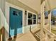 Close up view of a inviting light blue front door at 620 Granite Ave, Gastonia, NC 28052