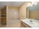 Bathroom featuring bathtub/shower combination and a vanity with traditional-style fixtures at 8082 Golf Course N Dr, Denver, NC 28037