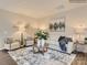 Comfortable living room with neutral tones, stylish furniture, and a decorative rug creating an inviting atmosphere at 8436 Norman Forest Rd, Lancaster, SC 29720