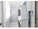 Efficient laundry area with stacked washer and dryer, offering convenience and space-saving design at 1001 N Cannon Blvd, Kannapolis, NC 28083