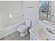 Clean bathroom with a tub, shower combination, and a single sink vanity at 1121 Swearngan Ridge Ct, Charlotte, NC 28216