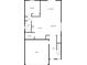 Detailed floorplan showcasing the layout of the kitchen, living room, bedrooms, bath, and garage at 1298 Bryson Ln, Denver, NC 28037