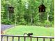 Enjoy nature from the backyard, with the squirrel and views of the wooded landscape at 1496 Givens St, Hickory, NC 28602