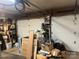 Garage with a clutter of boxes and equipment at 1496 Givens St, Hickory, NC 28602