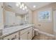 This spacious bathroom features a window letting in natural light, a tub/shower, and vanity at 3019 Foggy Hollow Ln, Clover, SC 29710