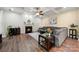 Cozy living room with fireplace, coffered ceiling, and stylish decor at 3019 Foggy Hollow Ln, Clover, SC 29710