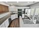 Modern kitchen with stainless steel appliances, granite countertops, and white cabinetry at 3078 Des Prez Ave, Fort Mill, SC 29707