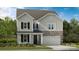 Charming two-story home with stone accents, a covered porch, and well-maintained landscaping at 5009 Duval Cir, Tega Cay, SC 29708