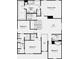 Upper level floor plan showing bedrooms, bathrooms, laundry and owner's suite at 5009 Duval Cir, Tega Cay, SC 29708