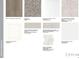 Selection of interior finishes for floors, countertops, cabinets, and tiles at 5013 Duval Cir, Tega Cay, SC 29708