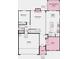 Detailed first floor plan showing living areas, kitchen, study, and garage layout at 5013 Duval Cir, Tega Cay, SC 29708