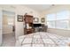 Functional bedroom includes a workspace, enhancing productivity and comfort within a serene environment at 6187 Cloverdale Dr, Tega Cay, SC 29708