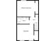 Upstairs floorplan featuring two bedrooms, bath and hall at 6436 Old Pineville Rd # C, Charlotte, NC 28217