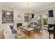 Cozy living room with fireplace, built-in shelving, and comfortable seating area at 7924 Pemswood St, Charlotte, NC 28277