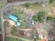 Aerial shot of property, showcasing buildings, landscape, and proximity to the road at 836 Love Rd, Blackstock, SC 29014