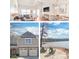 Composite showing the home's exterior and a serene lake view with seating at 8513 Loxton Cir, Charlotte, NC 28214