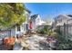 Landscaped backyard featuring a gravel groundcover, privacy fence, and outdoor seating at 8929 Bryant Field Cir, Charlotte, NC 28277