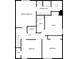 Upper-level floor plan with a primary bedroom, bathroom, and walk-in closet at 121 Woodbridge Cir, Mount Holly, NC 28120