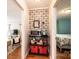 Hallway nook featuring a coffee bar and storage, located between two rooms at 3415 23Rd Ne St, Hickory, NC 28601