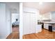 Hallway view showing kitchen, bedroom and closet space for optimal storage at 3415 23Rd Ne St, Hickory, NC 28601