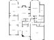 Detailed floor plan showcasing the layout of a house with a kitchen, living room, bedrooms, and garage at 5002 Fine Robe Dr, Indian Trail, NC 28079