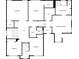 Second floor plan featuring multiple bedrooms, bathrooms, and walk-in closets, with hall spaces at 621 Ravenglass Dr, Fort Mill, SC 29715