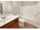 Bathroom featuring a vanity with a sink and white shower at 705 Old Cove Rd, Tega Cay, SC 29708