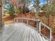 Wooden deck overlooking a wooded backyard with mature trees at 705 Old Cove Rd, Tega Cay, SC 29708