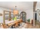 Charming dining room features a chandelier and access to the outdoors at 127 Wright Cir, Cherryville, NC 28021