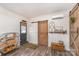 Inviting entryway with decorative barn door, modern accents, and stylish flooring at 127 Wright Cir, Cherryville, NC 28021