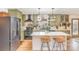 Modern kitchen featuring stainless steel appliances, a center island, and bar stool seating at 127 Wright Cir, Cherryville, NC 28021