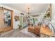 Cozy living room showcasing modern barn doors, a stylish sofa, and chic decor at 127 Wright Cir, Cherryville, NC 28021