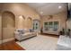 Spacious living room with neutral walls, hardwood floors, recessed lighting, and comfortable furniture at 1974 Glen Manor Ct, Lincolnton, NC 28092