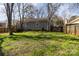 Spacious, tree-lined backyard provides privacy and space for outdoor activities at 3428 Braewick Pl, Charlotte, NC 28227