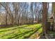 Well-maintained backyard with lush greenery and wooden fence for added privacy at 3428 Braewick Pl, Charlotte, NC 28227