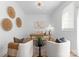 Bright home office featuring ample space, hardwood floors, and stylish decor, conducive to productivity at 4207 Walker Rd, Charlotte, NC 28211