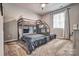 Comfortable ' bedroom with unique bunk bed, ceiling fan and lots of natural light at 5050 Watersail Way, Lake Wylie, SC 29710