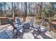 Inviting outdoor fire pit area with Adirondack chairs for cozy evenings and comfortable outdoor gatherings at 5050 Watersail Way, Lake Wylie, SC 29710