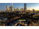 Night aerial view of property highlighting its proximity to downtown skyline at 509 N Graham St # 2D, Charlotte, NC 28202